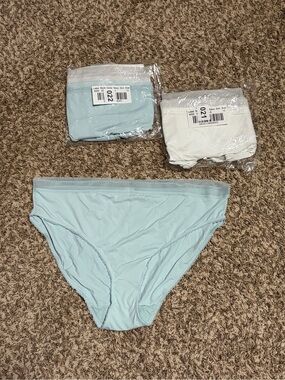 Light Blue Bikini Briefs with White and Light Blue Pack